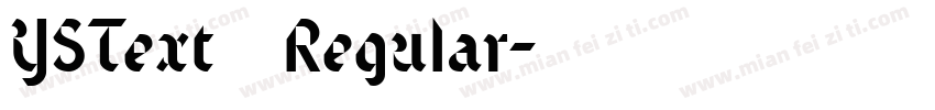 YSText Regular字体转换